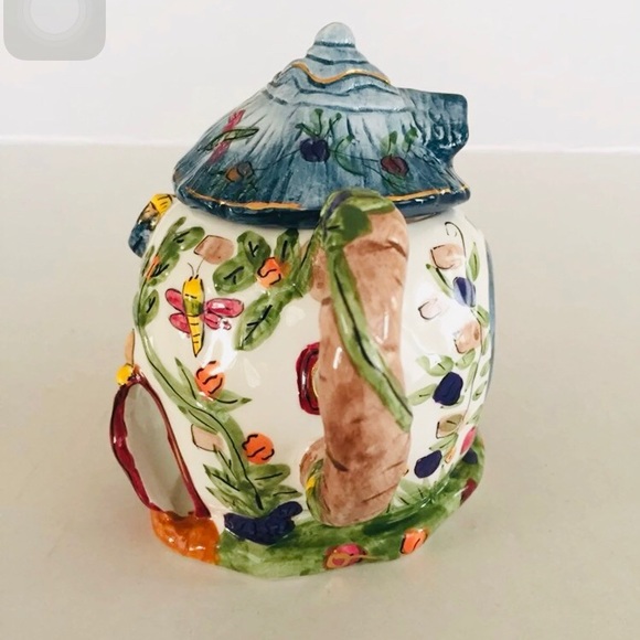 Porcelain Tea Pot House Candle Holder - Picture 4 of 8